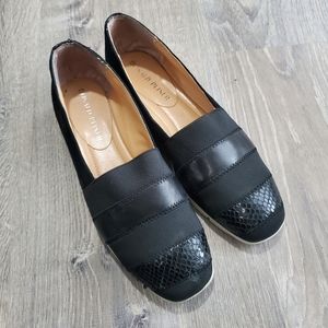 Donald Pliner May loafers Elastic Comfort Slip On  Black Patent Leather 7.5